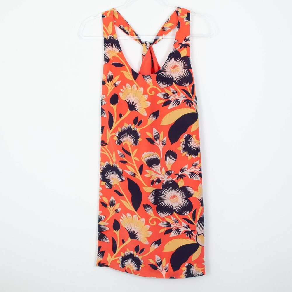 J. Crew‎ Womens Twistback Silk Sleeveless Mini Dress Size 00 Tropical Summer